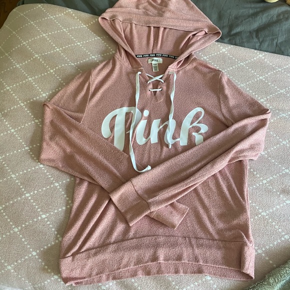 Victoria's Secret PINK Lace-up/tie-up Hoodie - Picture 3 of 6